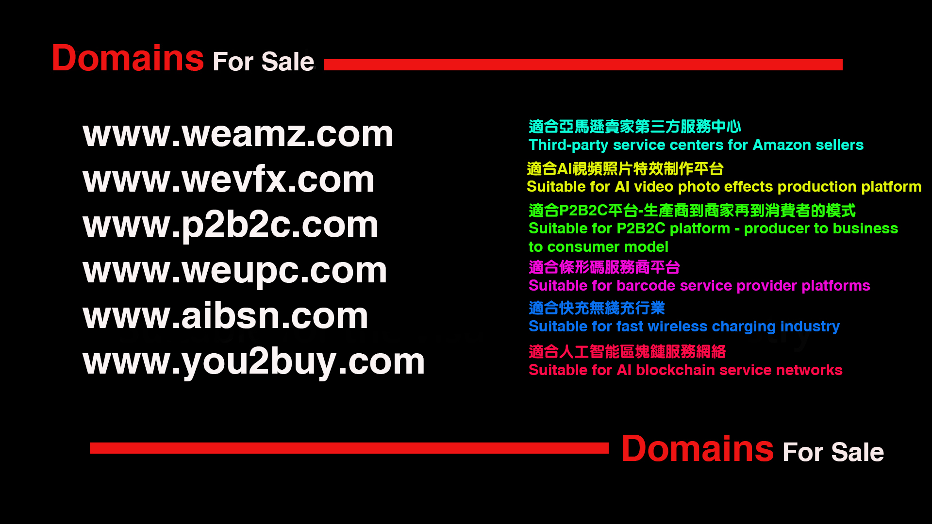 domain for AI行业